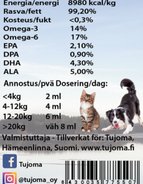 Tujoma Luxus Kirjolohiöljy 500ml